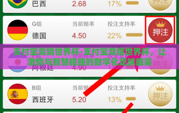 支付宝竞猜世界杯-支付宝竞猜世界杯，让激情与智慧碰撞的数字化足球盛宴