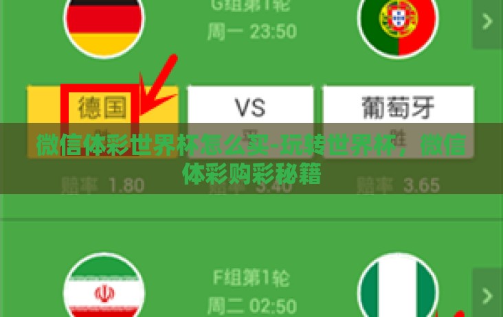 微信体彩世界杯怎么买-玩转世界杯，微信体彩购彩秘籍