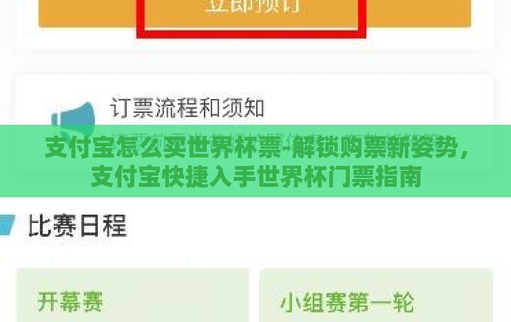 支付宝怎么买世界杯票-解锁购票新姿势，支付宝快捷入手世界杯门票指南