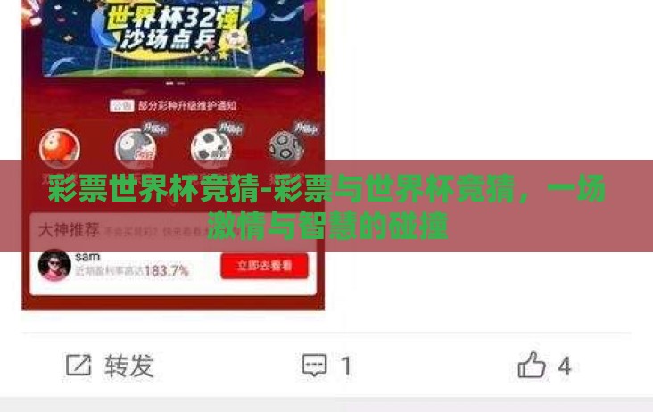 彩票世界杯竞猜-彩票与世界杯竞猜，一场激情与智慧的碰撞